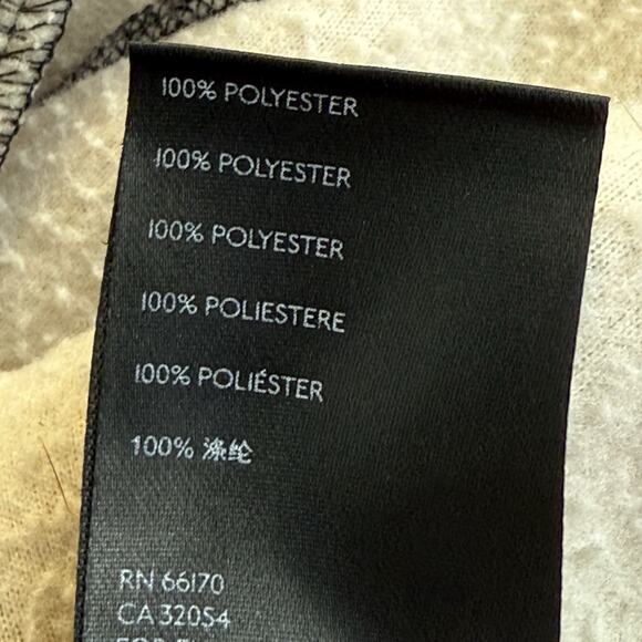 Urban Outfitters Posie Fleece Half Zip Sweatshirt Top Sz M Cropped Ivory & Black - Picture 7 of 8